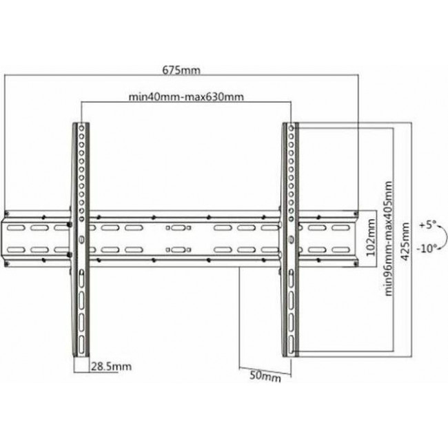 Βάση Τηλεόρασης 37"-70" 35kg KL25-46T BRATECK