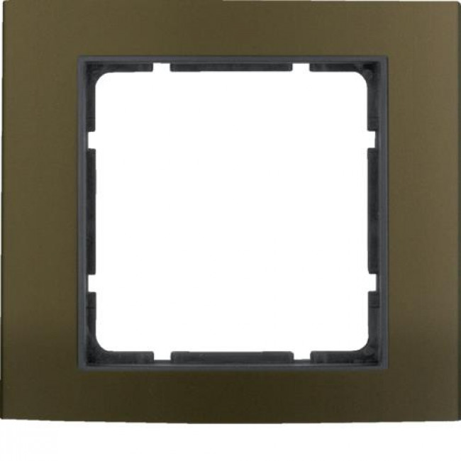 Πλαίσιο 1 Θέσης Καφέ Με Ανθρακί B.3 BERKER