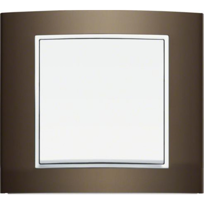 Πλαίσιο 1 Θέσης Καφέ Με Λευκό B.3 BERKER