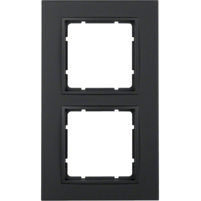 Πλαίσιο 2 Θέσεων Ανθρακί Ματ B.7 BERKER