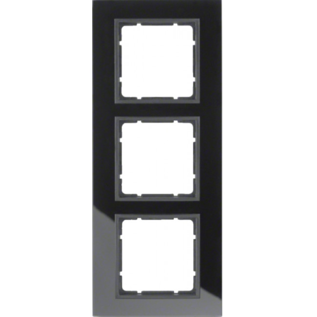 Πλαίσιο 3 Θέσεων Γυαλί Μαύρο B.7 BERKER