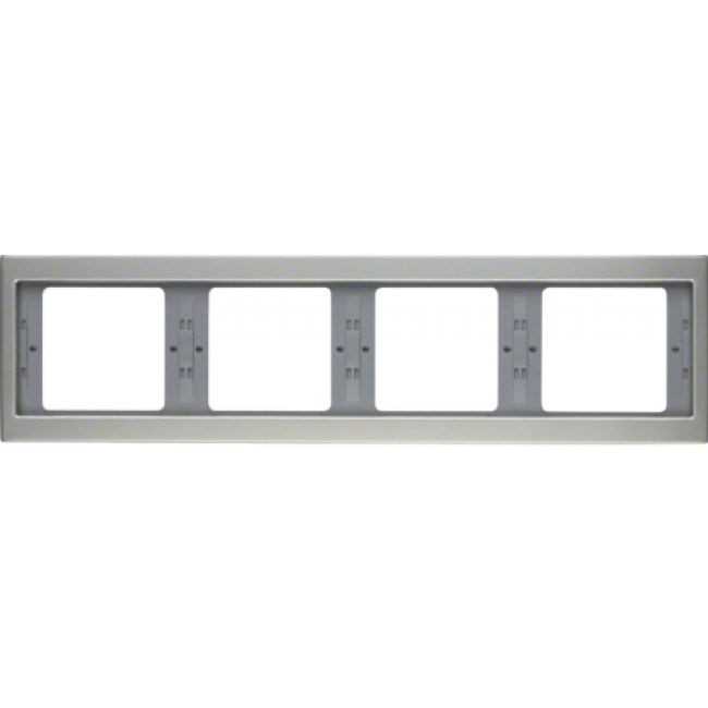 Πλαίσιο 4 Θέσεων Οριζόντιο Inox K.5 BERKER