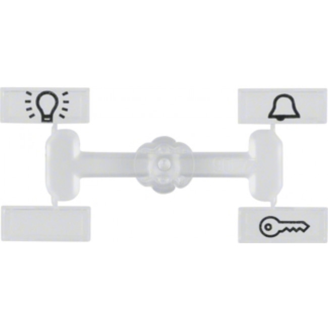 Μετώπη 1 Πλήκτρου Φωτεινής Λειτουργίας Αλουμίνιο K.5 BERKER