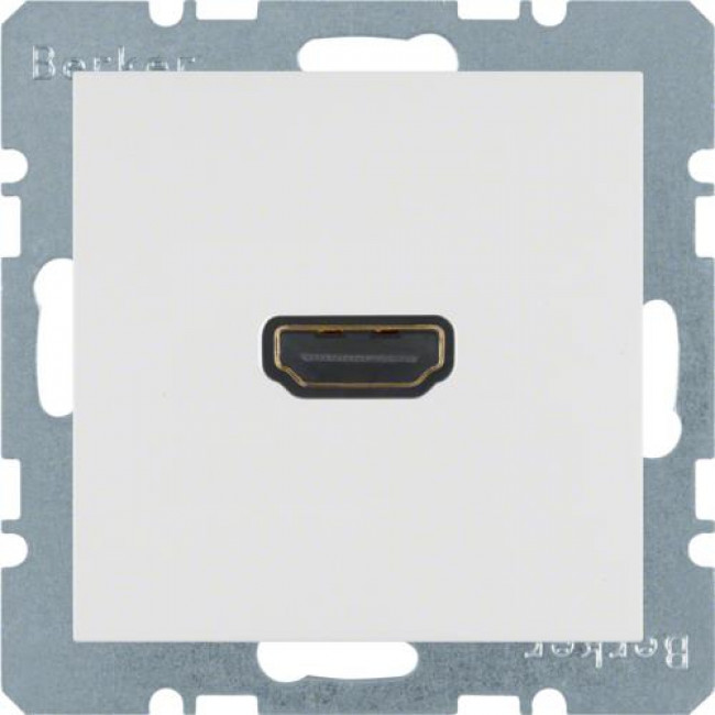 Πρίζα HDMI Με Γωνία Σύνδεσης 90° Λευκό Ματ S.1/B.x BERKER