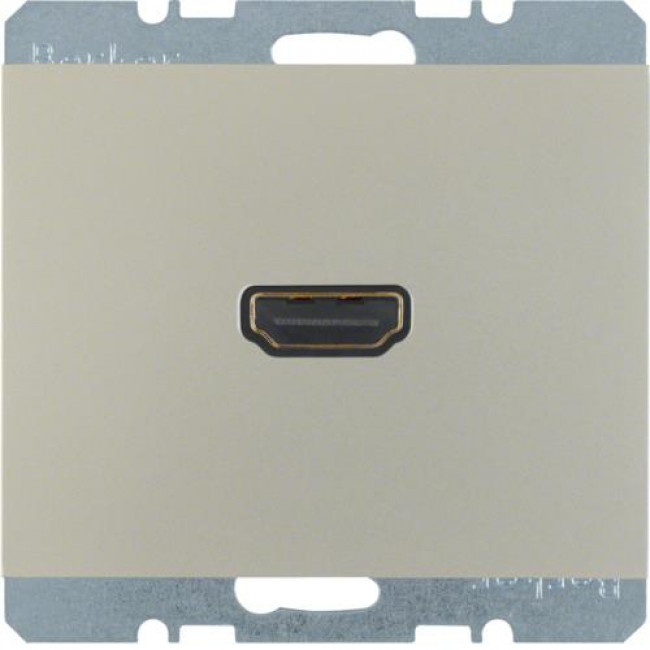 Πρίζα HDMI Με Γωνία Σύνδεσης 90° Inox K.5 BERKER