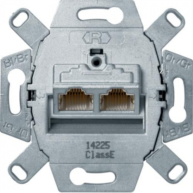 Μηχανισμός Πρίζας Διπλής RJ45 STP Cat.6 455501 BERKER