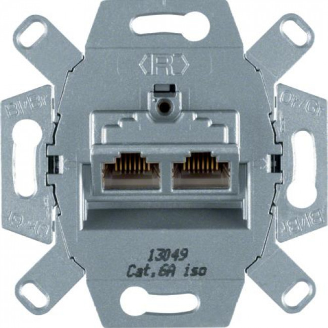 Μηχανισμός Πρίζας Διπλής RJ45 STP Cat.6A 4587 BERKER