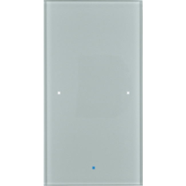 Μπουτόν Αφής Γυαλί Αλουμίνιο 2 Εντολών 75141034 TS Sensor BERKER