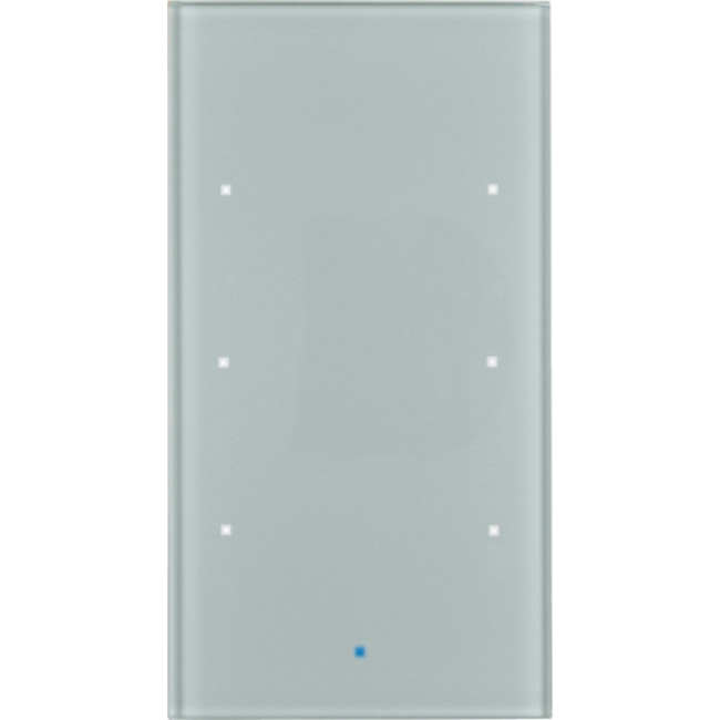 Μπουτόν Αφής Γυαλί Αλουμίνιο 6 Εντολών 75143034 TS Sensor BERKER