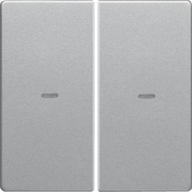 Μετώπη Μπουτόν KNX 2 Πλήκτρων Φωτισμού Αλουμίνιο Q.x BERKER