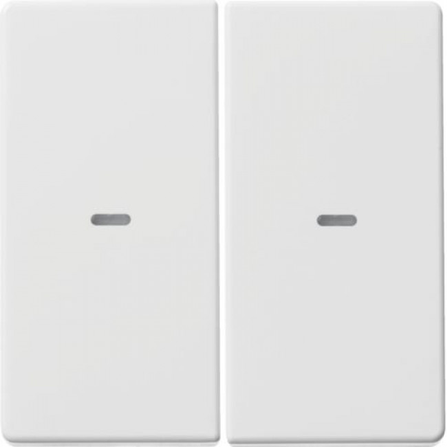 Μετώπη Μπουτόν KNX 2 Πλήκτρων Φωτισμού Λευκό Q.x BERKER