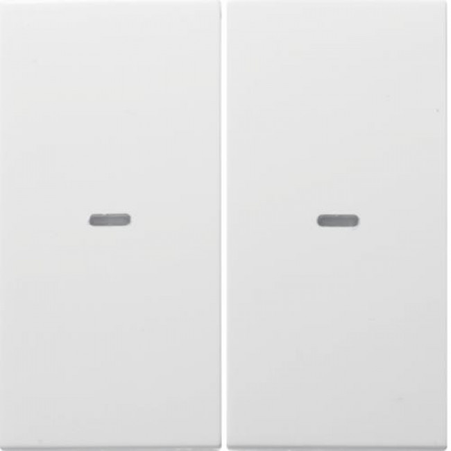 Μετώπη Μπουτόν KNX 2 Πλήκτρων Φωτισμού Λευκό S.1/Bx BERKER