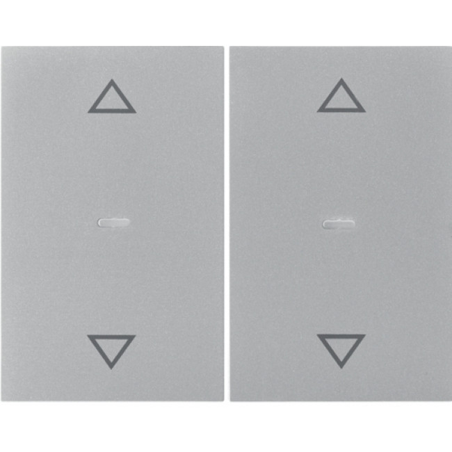 Μετώπη Μπουτόν KNX 2 Πλήκτρων Ρολών Inox K.5 BERKER