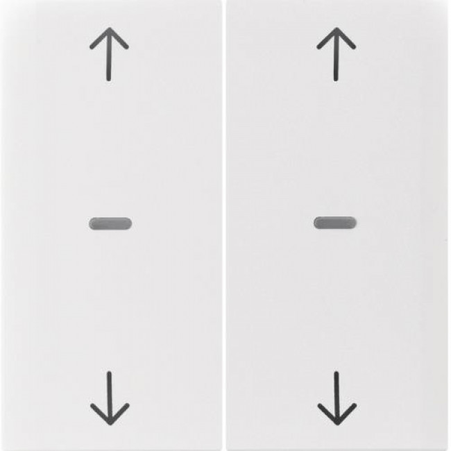 Μετώπη Μπουτόν KNX 2 Πλήκτρων Ρολών Λευκό S.1/B.x BERKER