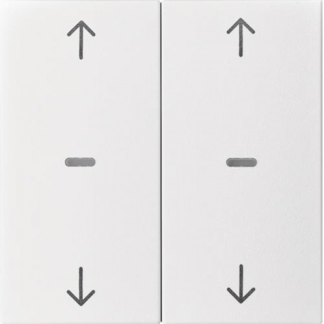 Μετώπη Μπουτόν KNX 2 Πλήκτρων Ρολών Λευκό Ματ S.1/B.x BERKER