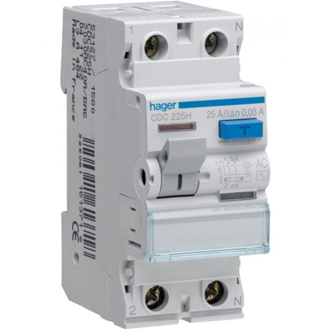 Ρελέ Διαρροής AC 2P 63A 30mA CDC762H HAGER