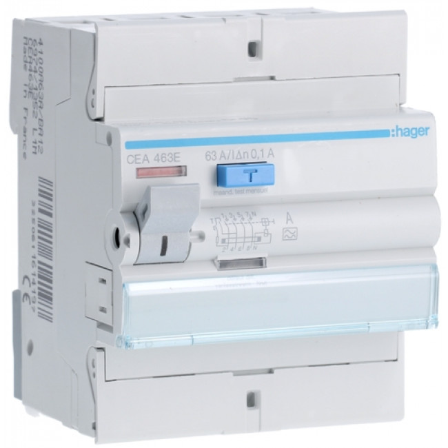 Ρελέ Διαρροής A 4P 63Α 100mA CEA463E HAGER