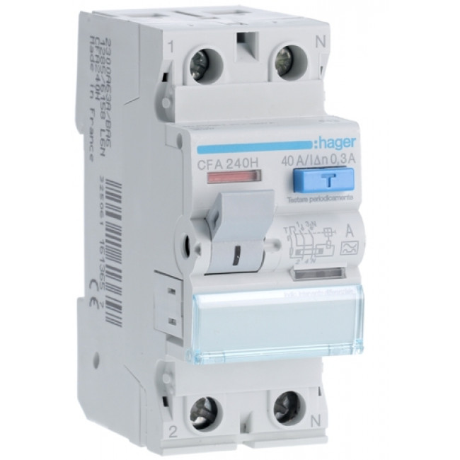 Ρελέ Διαρροής A 2P 40Α 300mA CFA240H HAGER