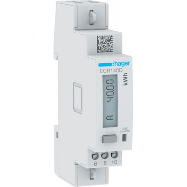 Μετρητής Ενέργειας Ράγας Μονοφασικός 40A Modbus ECR140D  HAGER