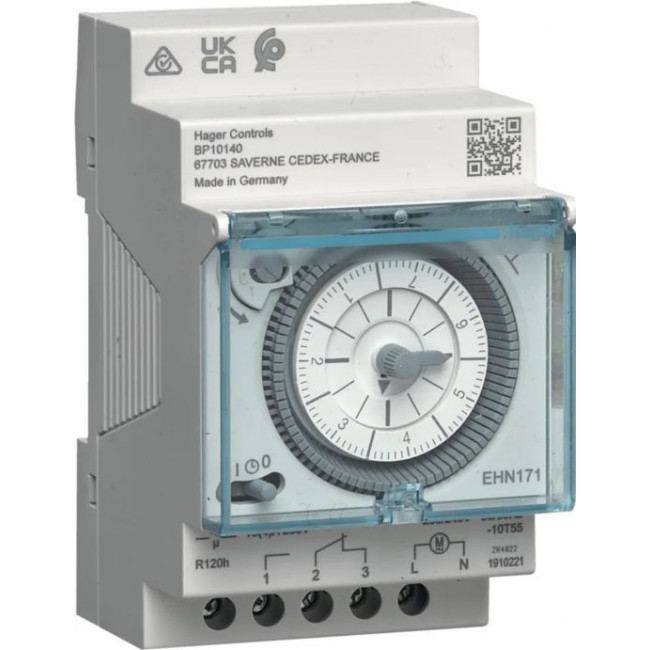 Χρονοδιακόπτης Εβδομαδιαίος Με Εφεδρεία EHN171 HAGER