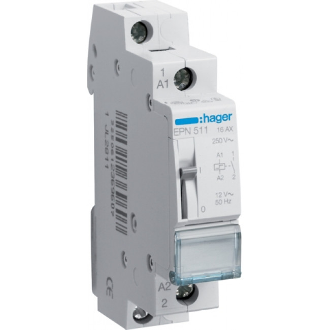 Ρελέ Καστάνιας 1P 16A 1NO 12VAC EPN511 HAGER