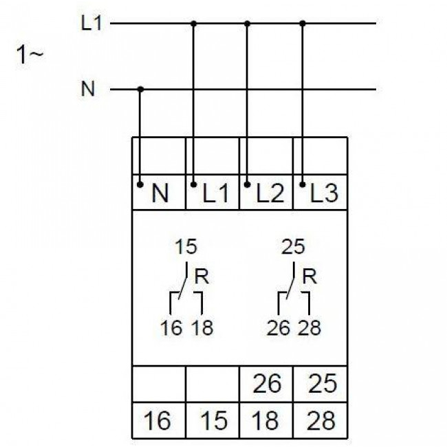 Επιτηρητής Μονοφασικός / Τριφασικός Για Απώλεια/Διαδοχή/Υπόταση/Υπέρταση EUM200 HAGER