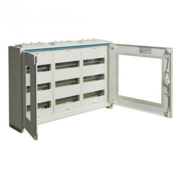 Πίνακας Επίτοιχος Με 4 Στήλες 3 Σειρών 144 Στοιχείων Διάφανη Πόρτα FWB34GS HAGER