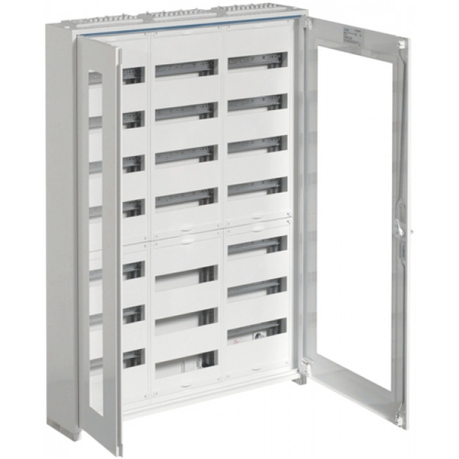 Πίνακας Επίτοιχος Με 3 Στήλες 7 Σειρών 252 Στοιχείων Διάφανη Πόρτα FWB73GS HAGER