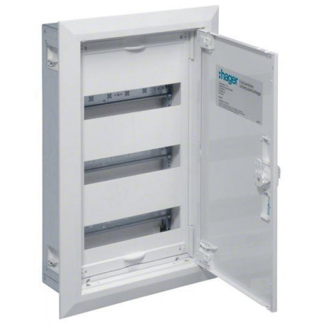 Πίνακας Χωνευτός Με 1 Στήλη 3 Σειρών 36 Στοιχείων Αδιάφανη Πόρτα FWU31S HAGER