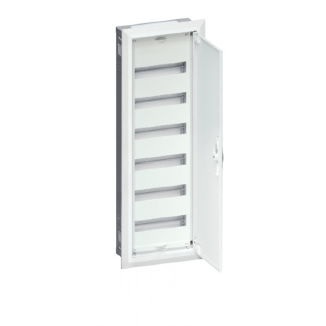 Πίνακας Χωνευτός Με 1 Στήλη 6 Σειρών 72 Στοιχείων Αδιάφανη Πόρτα FWU61S HAGER