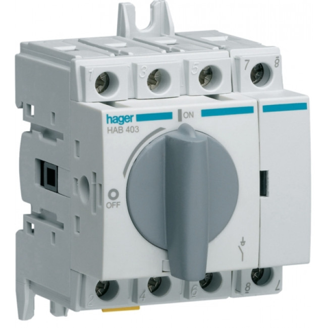 Διακόπτης Φορτίου 4P 32Α HAB403 HAGER