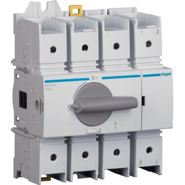 Διακόπτης Φορτίου 4P 125Α HAD412 HAGER