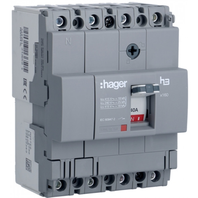 Αυτόματος Διακόπτης Ισχύος 4P 80A 18kA HDA081L HAGER