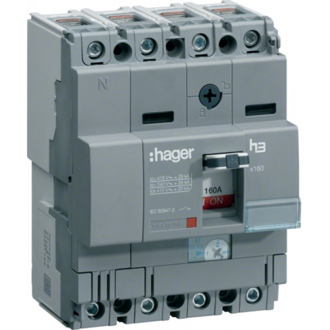 Αυτόματος Διακόπτης Ισχύος 4P 160A 25kA HHA161H HAGER