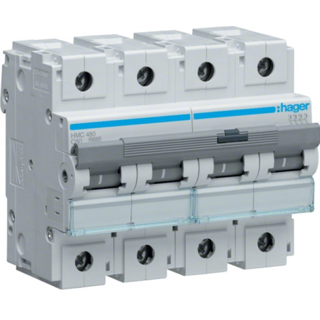 Αυτόματη Ασφάλεια 4P C 80A 15kA HMC480 HAGER