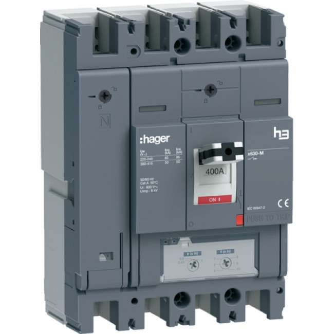 Αυτόματος Διακόπτης Ισχύος 4P 630A 50kΑ HMJ631DE HAGER
