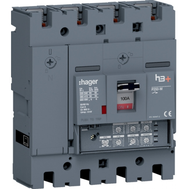 Αυτόματος Διακόπτης Ισχύος 4P 250A 50kA HMT251JR HAGER