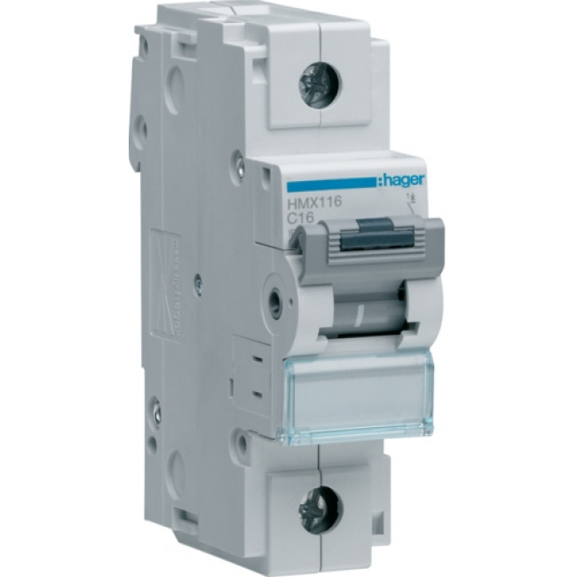 Αυτόματη Ασφάλεια 1P C 16A 50kA HMX116 HAGER