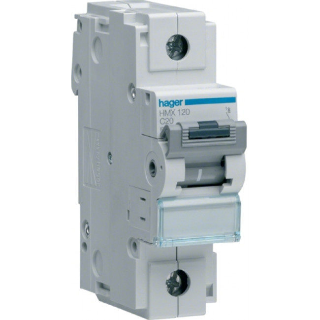 Αυτόματη Ασφάλεια 1P C 20A 50kA HMX120 HAGER