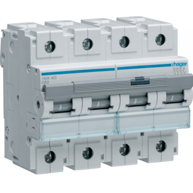 Αυτόματη Ασφάλεια 4P C 63A 50kA HMX463 HAGER
