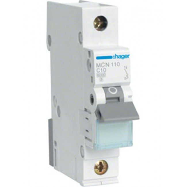 Αυτόματη Ασφάλεια 1P C 10A 6kA MCN110 HAGER