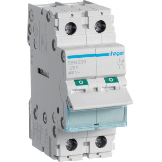 Διακόπτης Ράγας 2P 125Α SBN299 HAGER