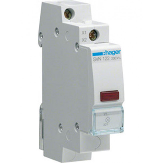 Ενδεικτική Λυχνία Ράγας Κόκκινη 230V SVN122 HAGER