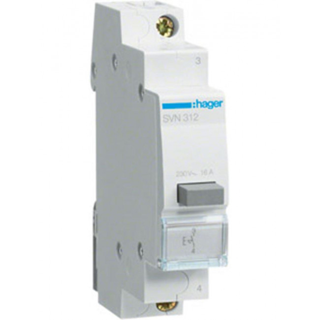 Μπουτόν Ράγας Διπλής Πίεσης 1NO SVN312 HAGER