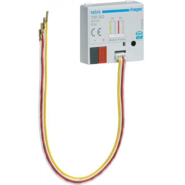 Μονάδα KNX 2 Ψηφιακών Εισόδων TXB302 HAGER