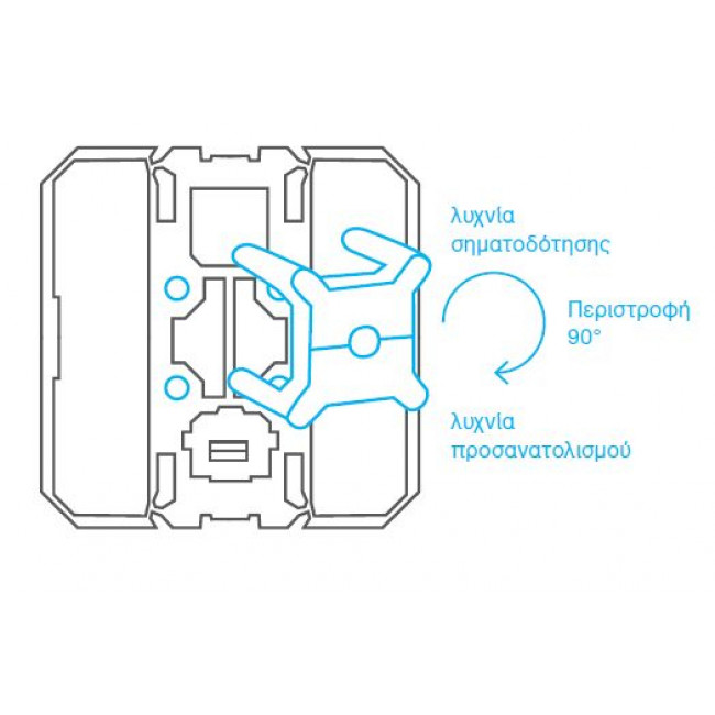 Ενδεικτική Λυχνία LED Λευκό 12/24V AC WXA695 HAGER