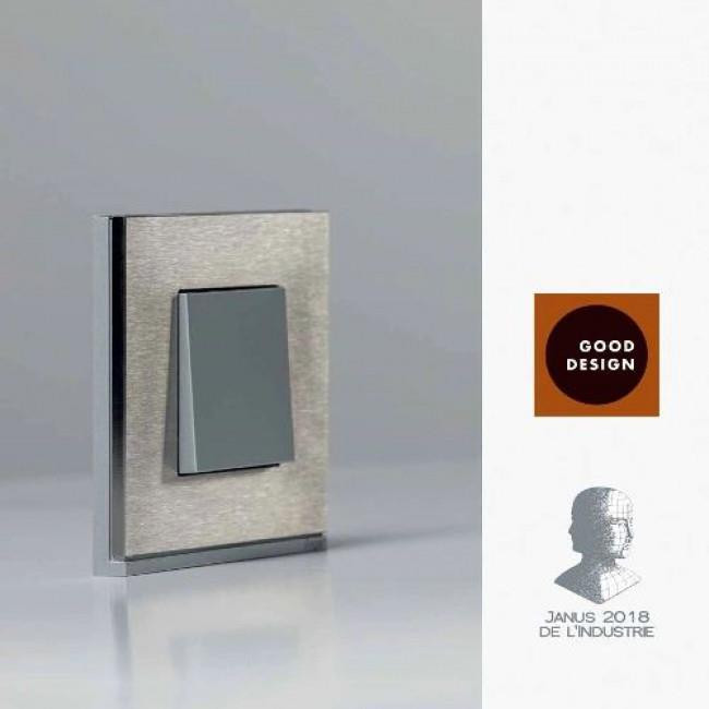 Μετώπη 1 Πλήκτρου 2 Στοιχείων Επιγραφής Λευκό WXD002B HAGER