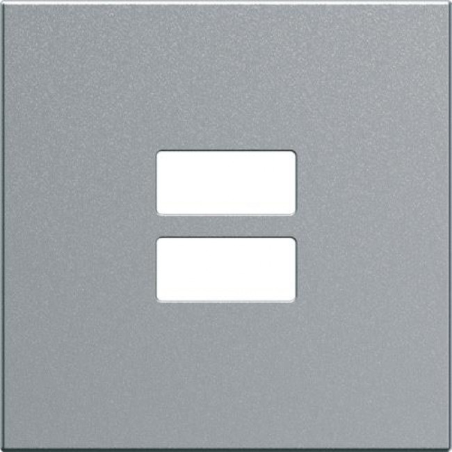 Μετώπη Διπλής Πρίζας USB 2 Στοιχείων Αλουμίνιο WXD112T HAGER