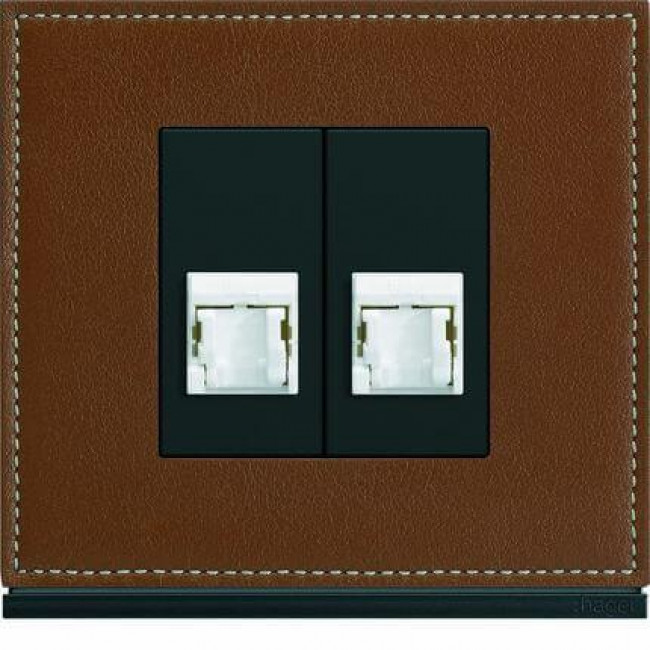 Μετώπη Πρίζας Δικτύου 1 Στοιχείου Μαύρο WXD201N HAGER