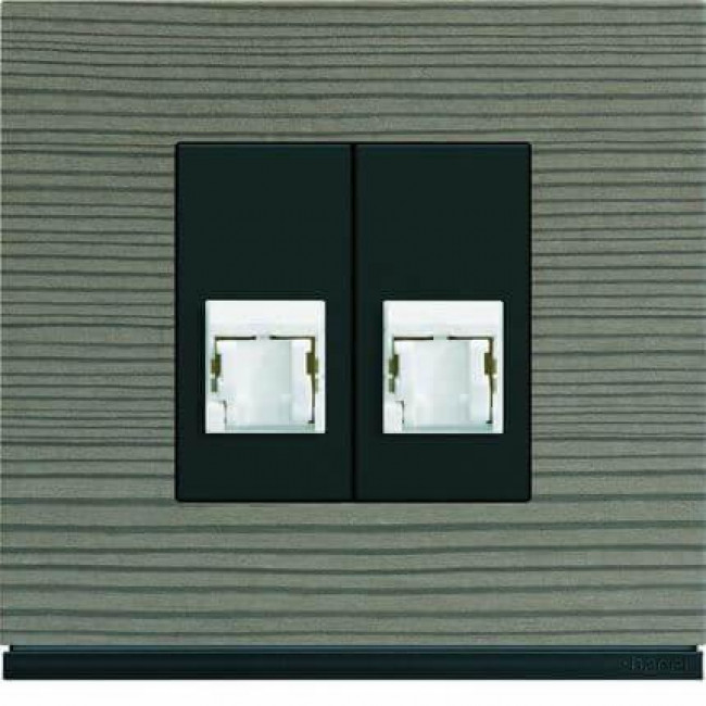 Μετώπη Πρίζας Δικτύου 1 Στοιχείου Μαύρο WXD201N HAGER